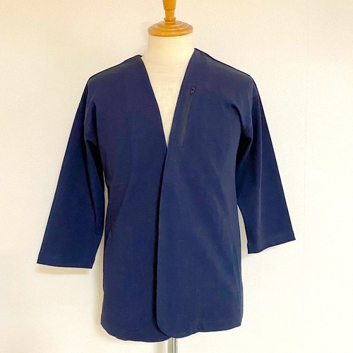 Ice Summer No Collar Cardigan　Navy