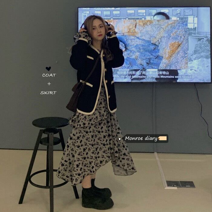 レッドジャケット スカート スプリングスタイルカジュアル ストリート 春物 モンロー28690973205