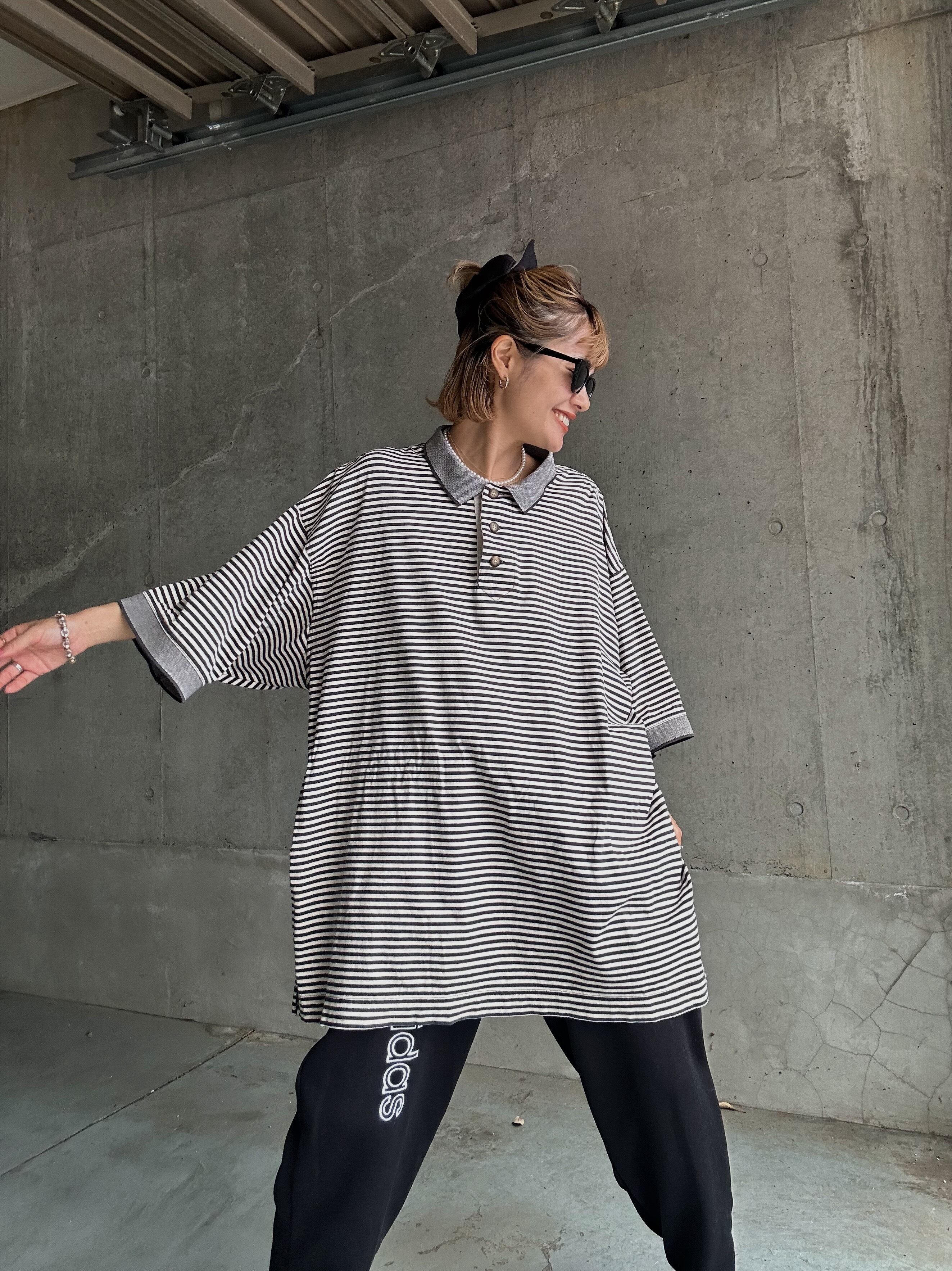 (SH1195)CUTTER & BUCK border polo shirt