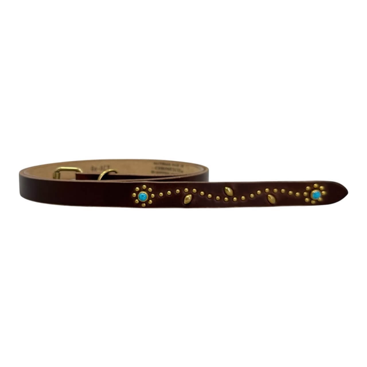 Re-ACT / Studs Flower Narrow Long Belt - スタッズ フラワー ナロー