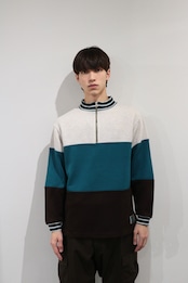 EASYWEAR 3 colors half zip design sweat shirt