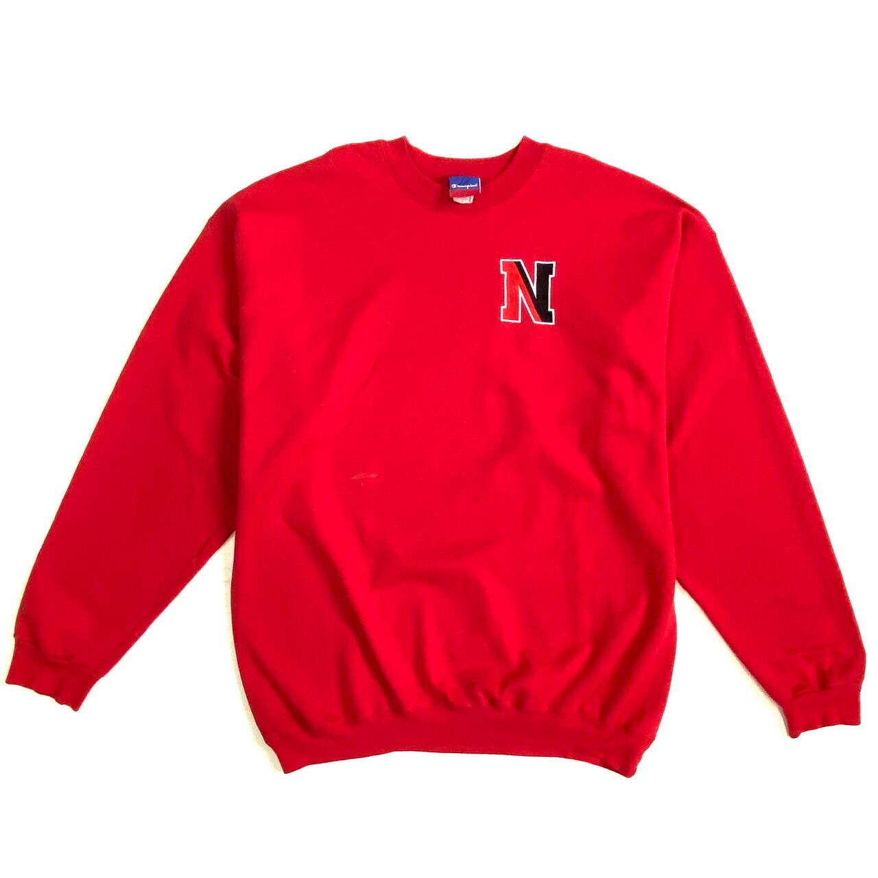 Champion チャンピオン カレッジ ワンポイントロゴ 刺繍 スウェット メンズxl 古着 トレーナー レッド 赤色 スウェット Ws21 Cave 古着屋 公式 古着通販サイト