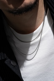 5/2(sat)発売【Box Glow Skin Necklace】 / SILVER