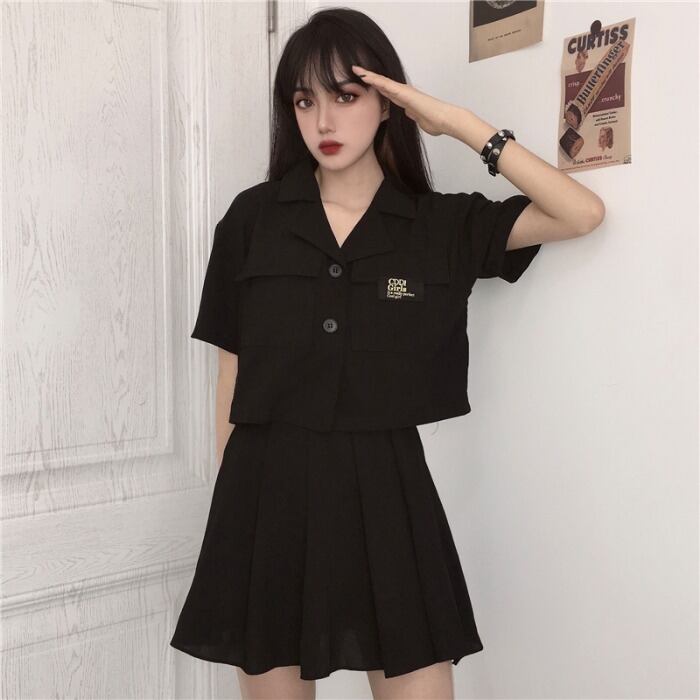 サマースタイルショート薄手ハイウェストウェストプリーツスタンダード レトロ 夏物 スカート 1号婦人67310784180