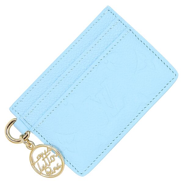 New LOUIS VUITTON ルイヴィトン ポルトカルト LVチャーム カードケース M27485 モノグラム アンプラント グレープブルー 新品