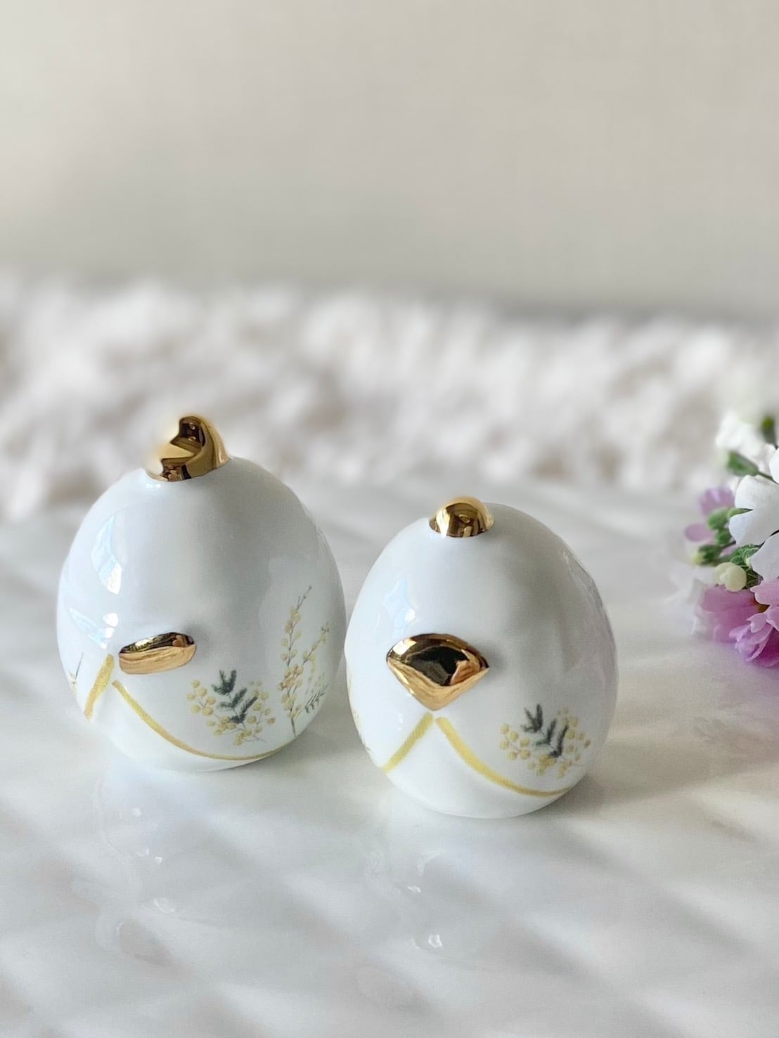 set割引】水彩ミモザ＆ミモザリース（ポーセリンアート転写紙