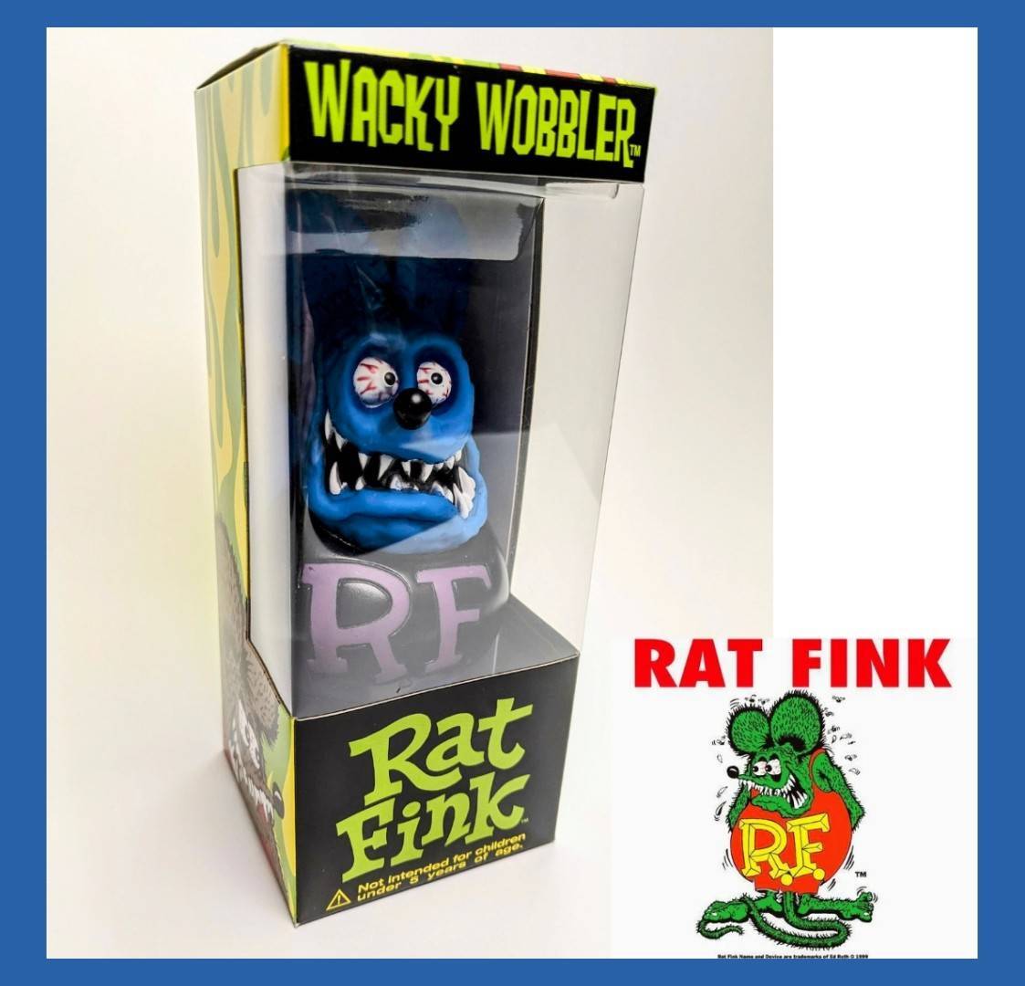 【Rat Fink ラットフィンク】 ボビングヘッド BLUE FUNKO　〚アメリカン雑貨 アメトイ〛