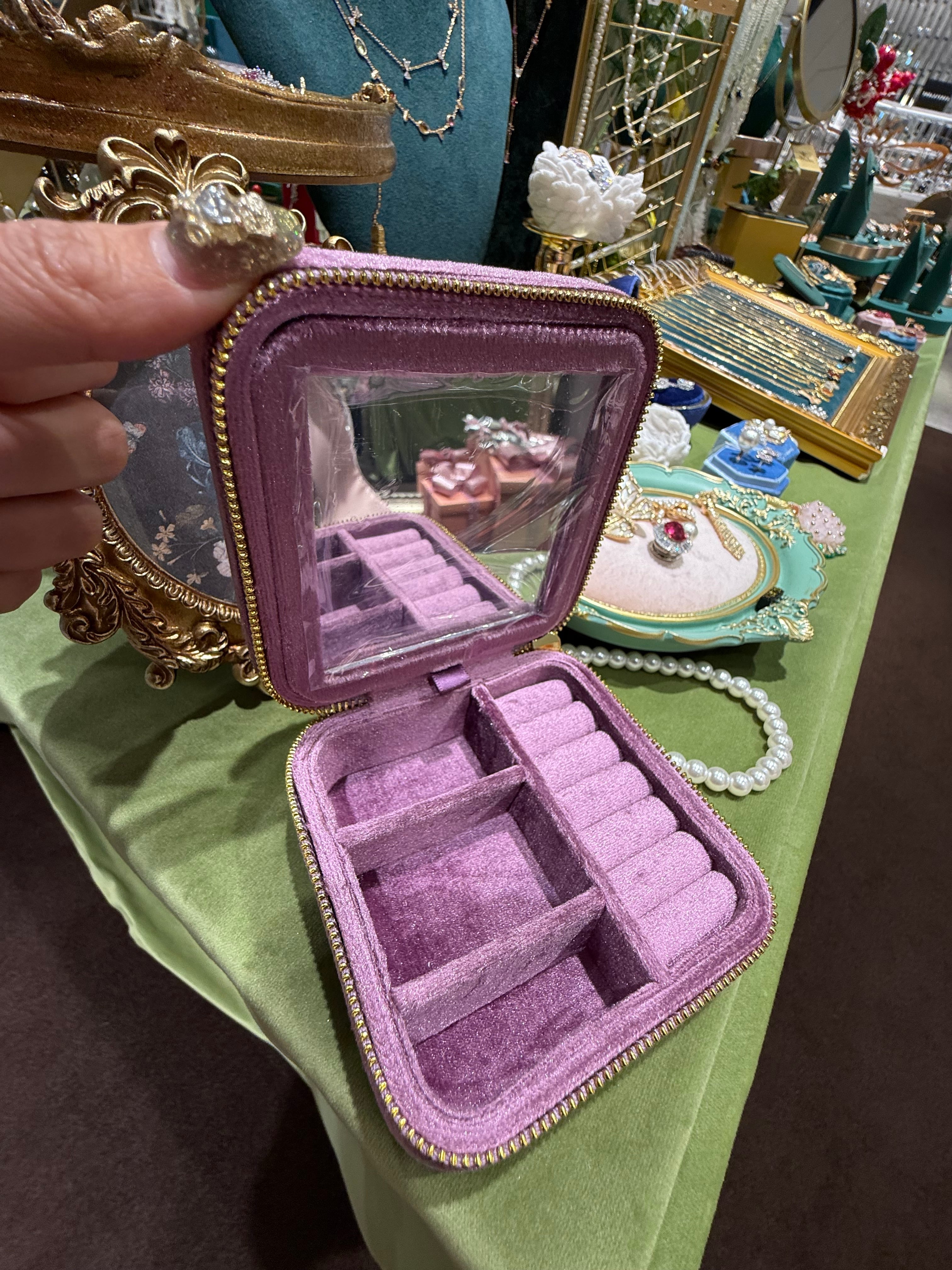 約14日間発送【Jewelry Box】Mirror Box/Swan Jewelry Box/卓上BOX