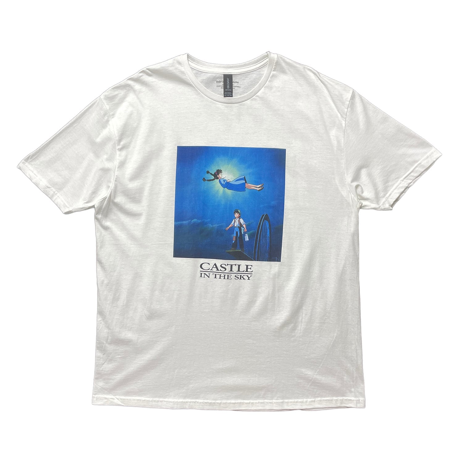 未使用品 海外版 公式 ジブリ Tシャツ 映画 天空の城ラピュタ パズー シータ ホワイト 白 Ghibli メンズXL プリント BA3287 |  古着屋エバレット