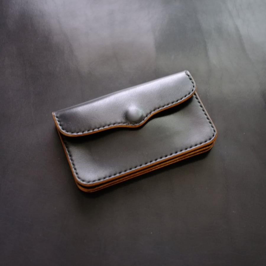 トラッカーウォレット 肆 栃木レザー オイル多脂革丘染黒 参層式 在庫品】ミドルチョッパーウォレット 弐 栃木レザー オイル多脂革丘染