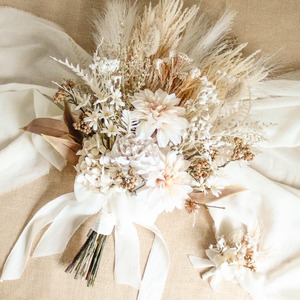 Beige color Bouquet＆Boutonniere