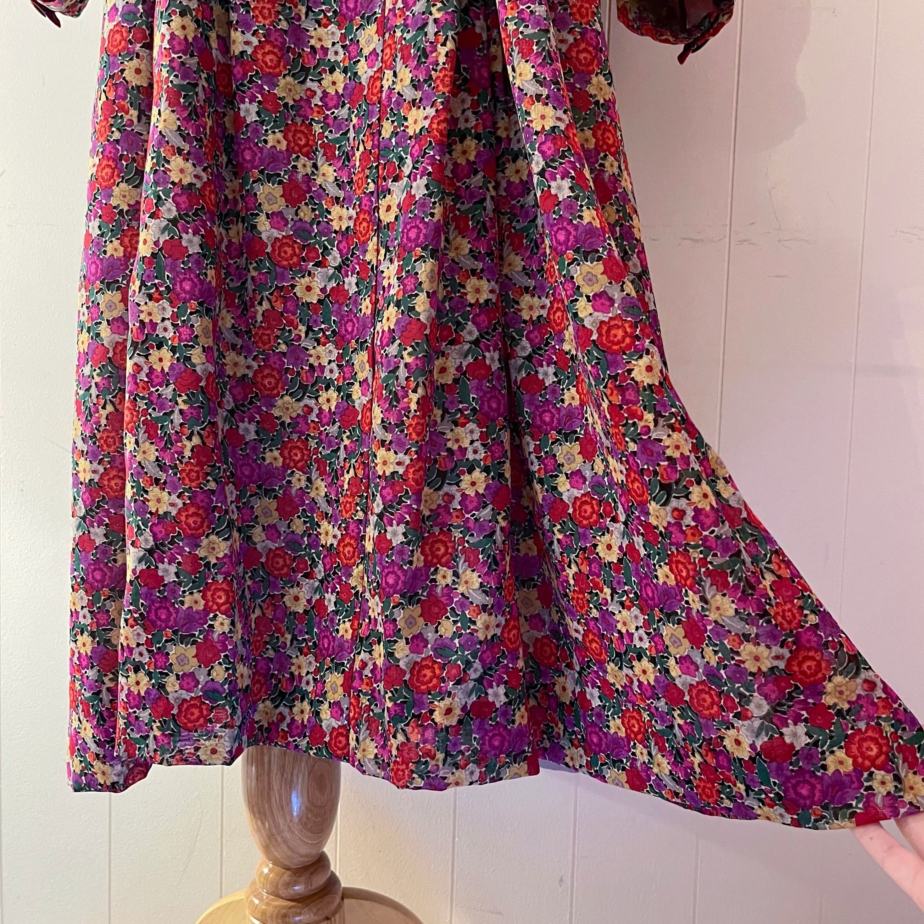 purple red flower one-piece