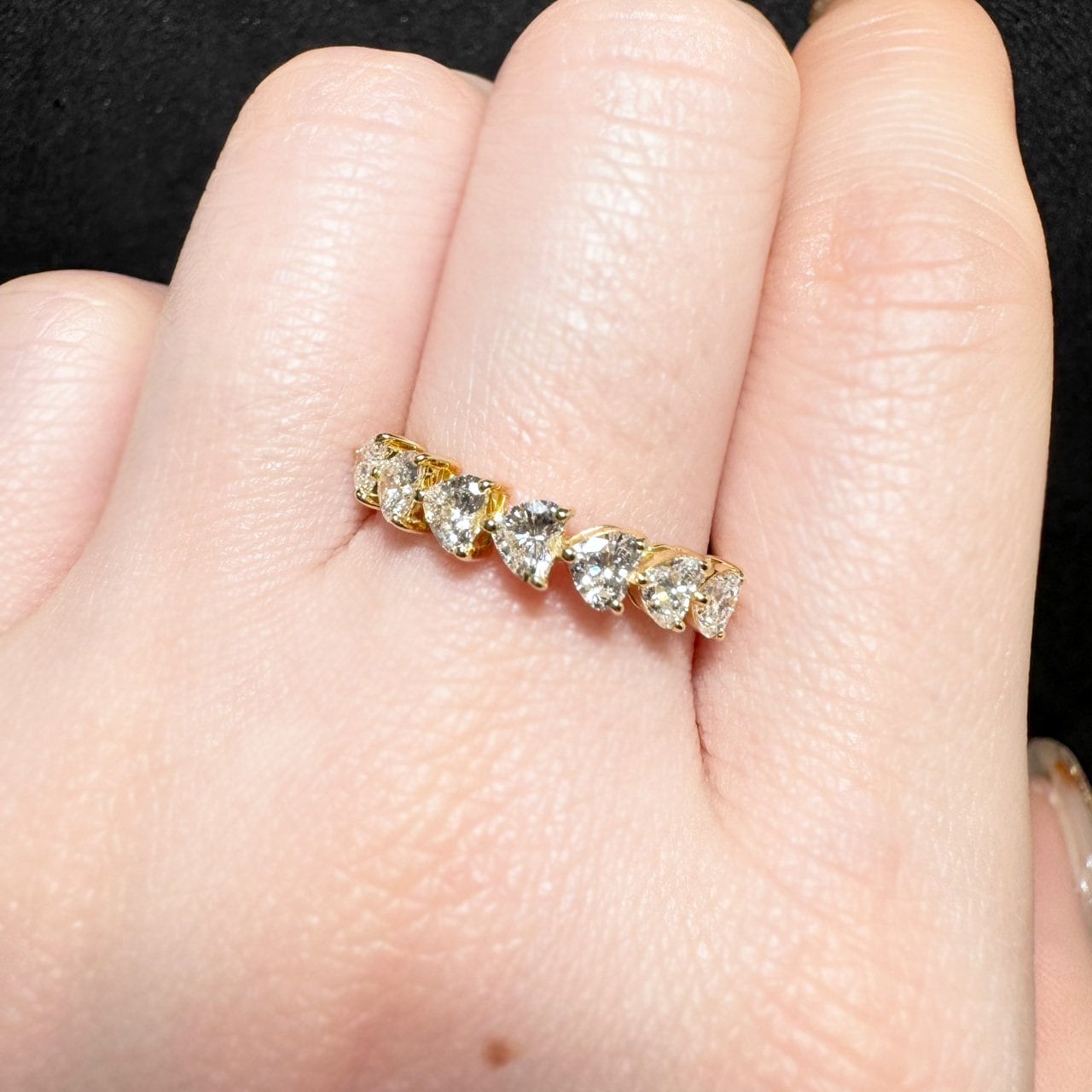 CGLソーティング付】K18YG 0.795ct ハートシェイプダイヤモンド ハーフ