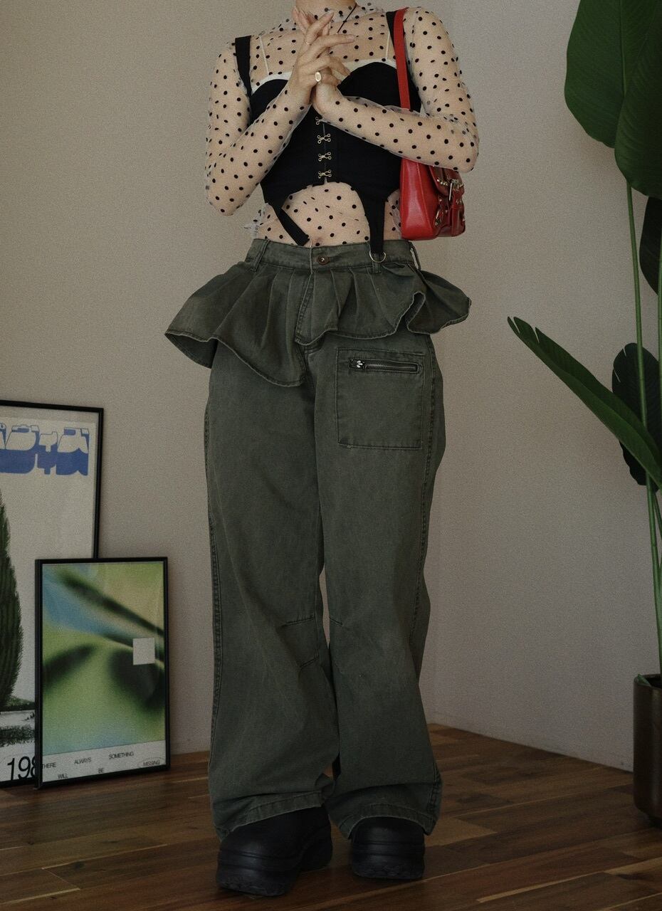 フランスヴィンテージ ジャガード生地のコルセットビスチェ フランスヴィンテージ ジャガード生地のコルセットビスチェ