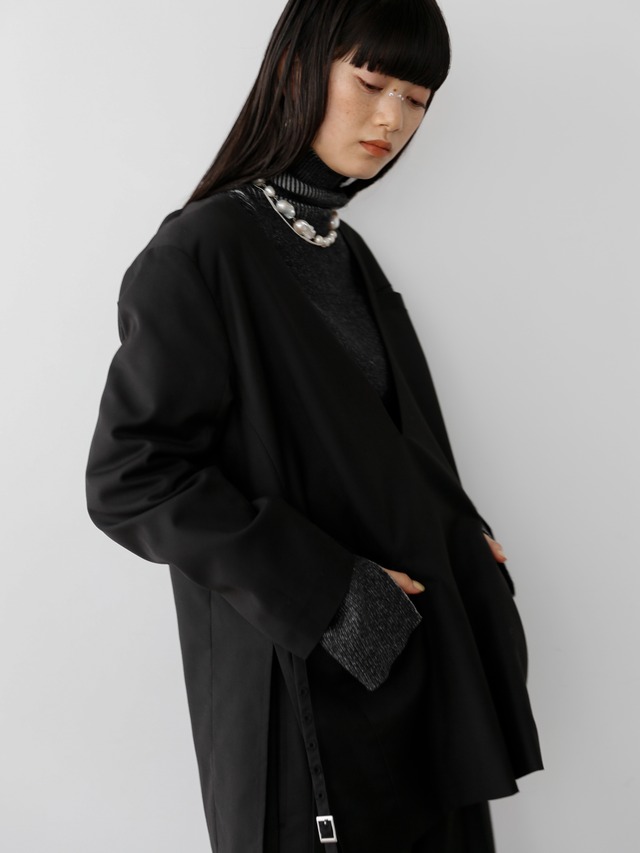 deep v pullover jacket（black）