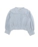 LONG LIVE THE QUEEN / ribvelvet blouse jacket / pale blue