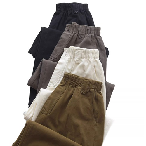 4色／ステッチコットンパンツ ・9752