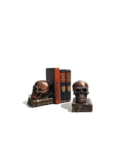 SKULL AND BOOK" BOOK ENDS
