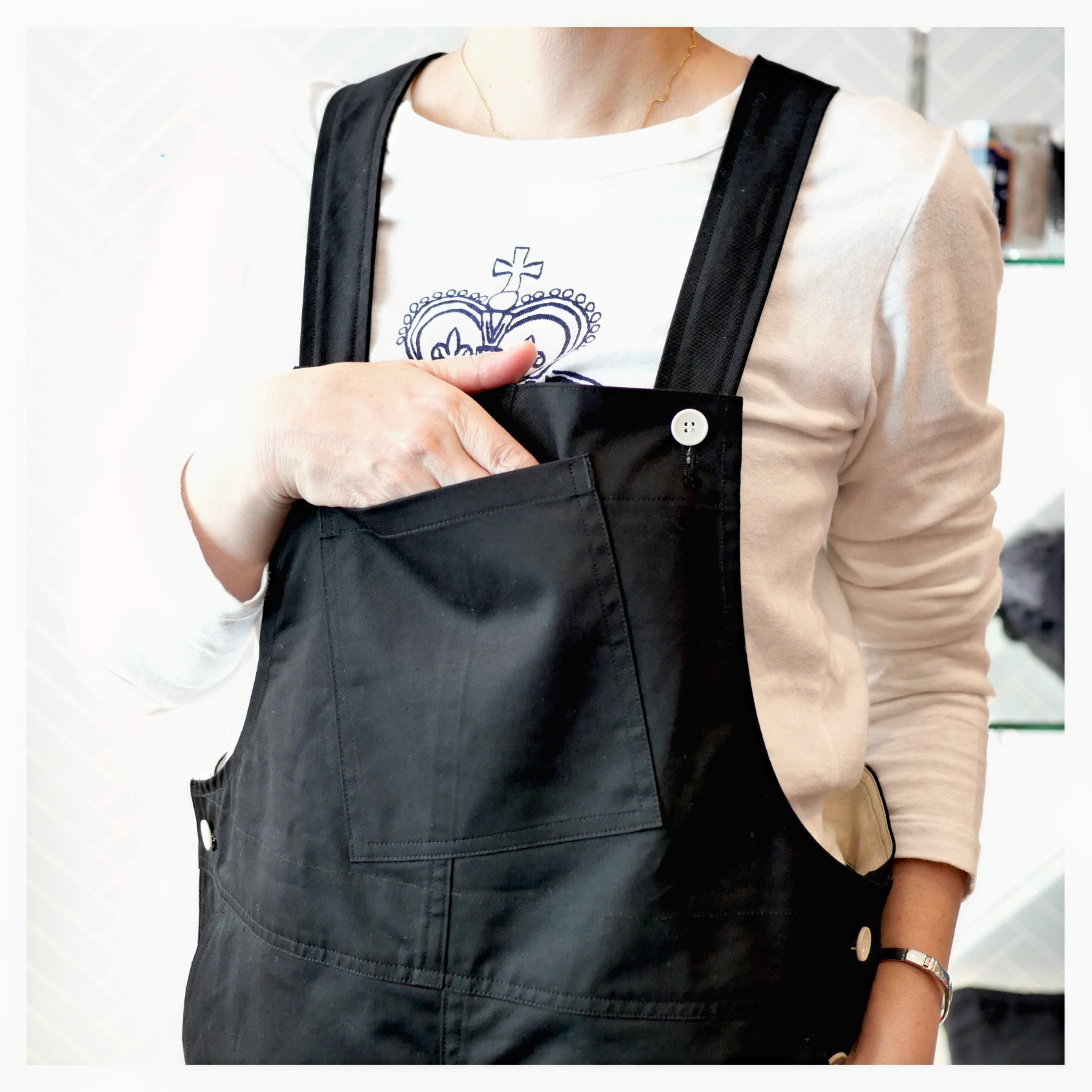 R&D.M.Co- no.7691b CHINO CLOTH OVERALLS Black M | Cieloazulmat
