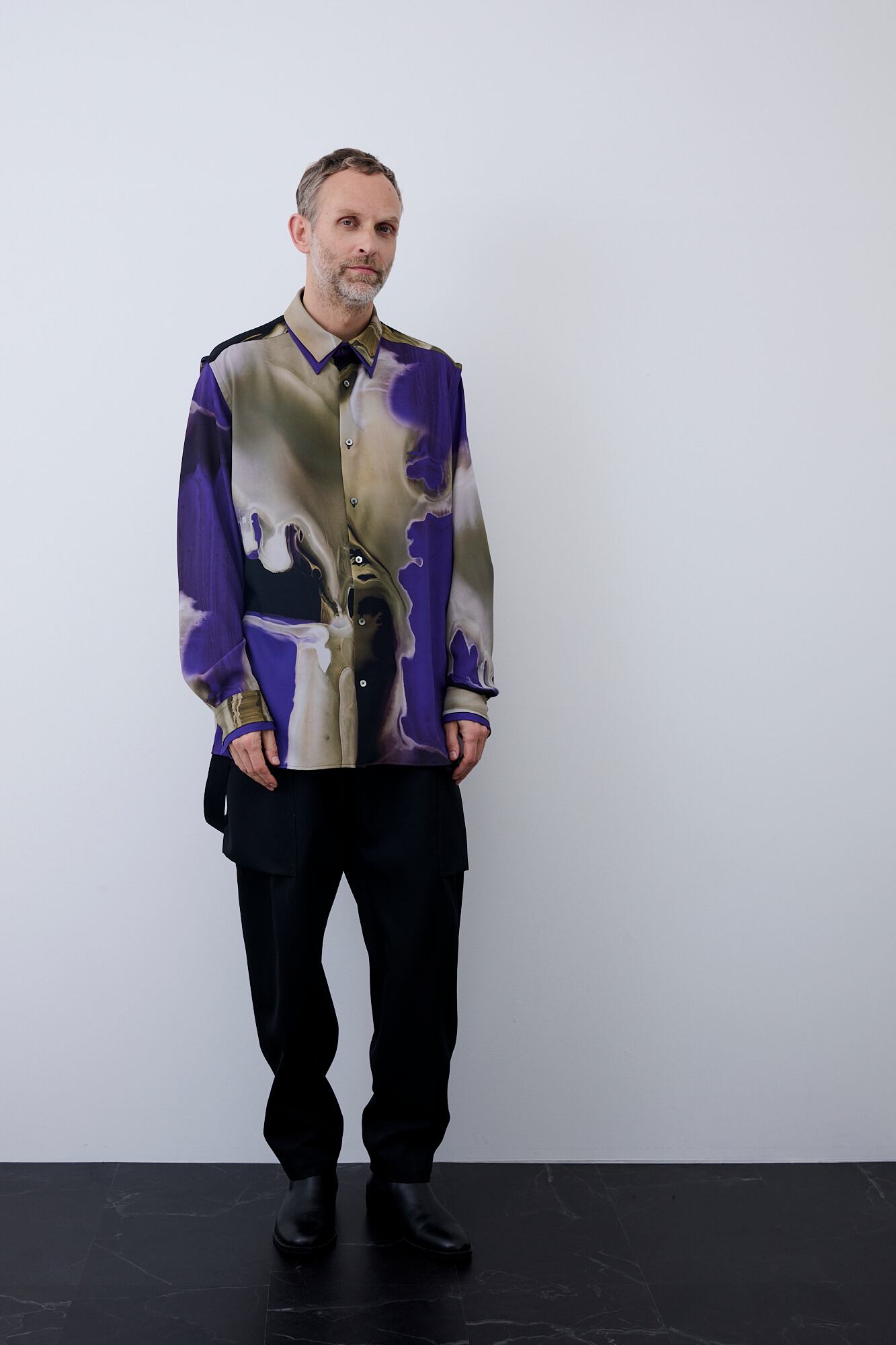 UJOH］W Collar Shirts “Black” | ICONS