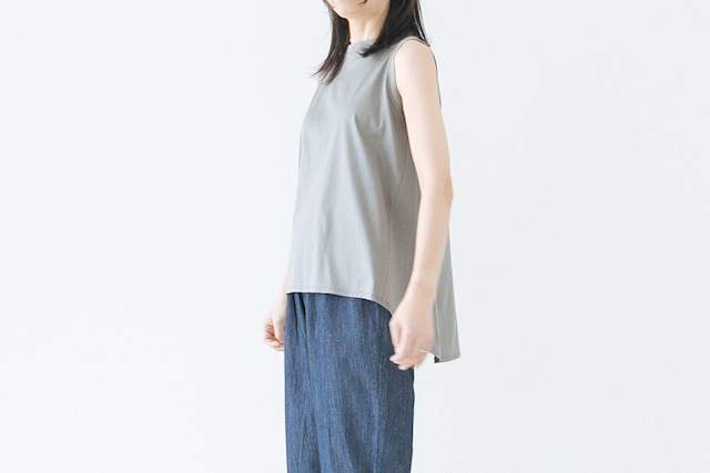 HIGH GAUGE DRAPE JERSEY - AMERICAN SLEEVE FLARE TOP ：ハイゲージドレープ天竺 - アメリカンスリーブフレアトップ【日本製】