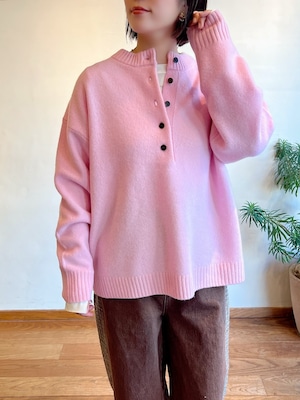 Dignite Collier / ウォッシャブルウールフロントボタンニット