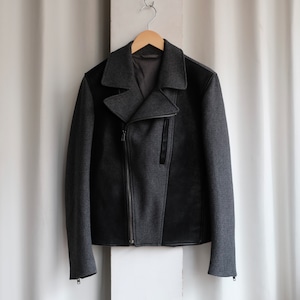 Maison Martin Margiela WOOL/CASHMERE/LEATHER RIDERS JACKET