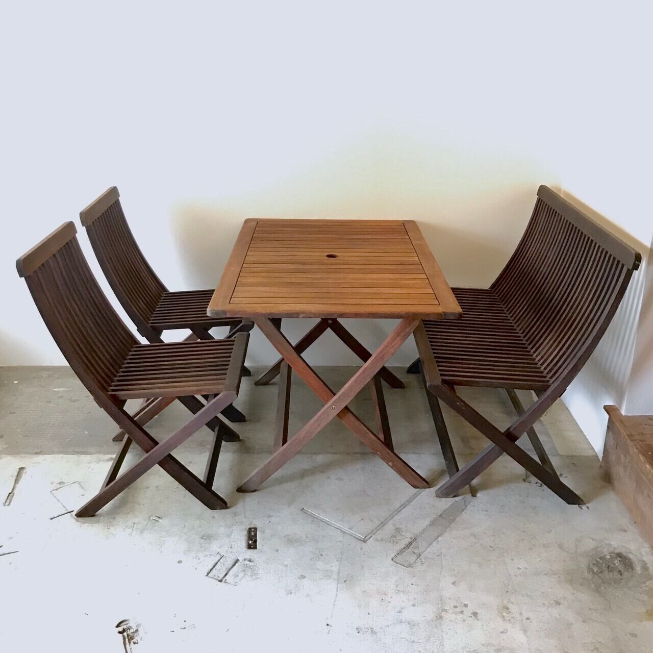 ガーデンテーブルセット　古家具