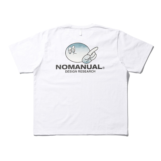 [NOMANUAL] LOGO PATCHED T-SHIRT - WHITE 正規品 韓国ブランド 韓国ファッション 半袖 Tシャツ