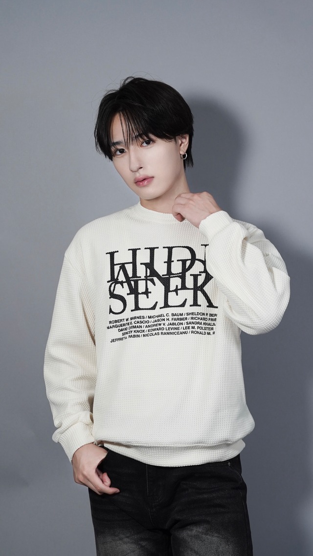 【ALUDE SELECT】Waffle grahic big log knit(2color)
