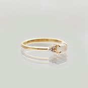 氷翡翠リング ダイヤ入り K10YG ice jade diamond A貨翡翠 jd_rg1859