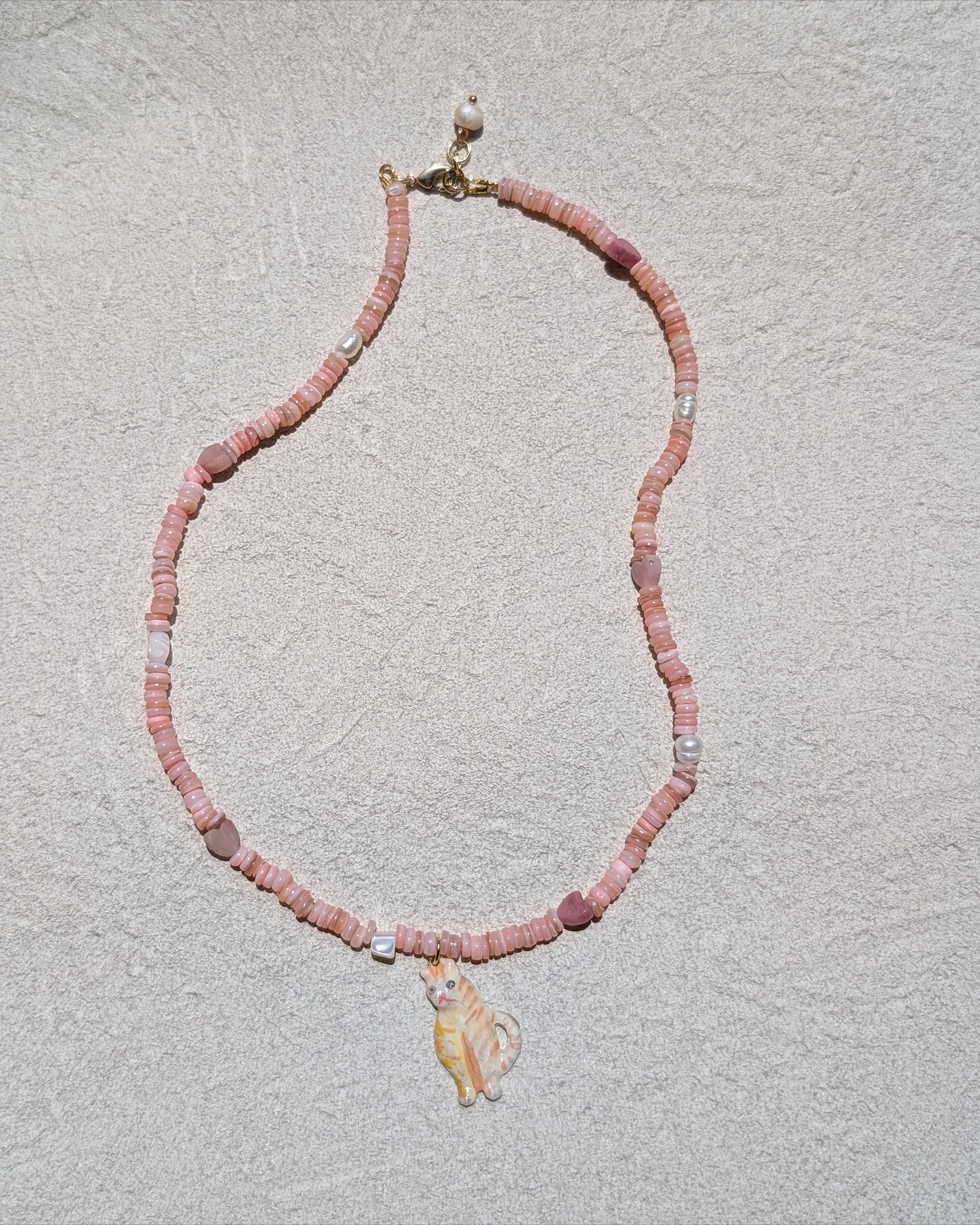 【labyrinthvintage】CAT & beads necklace