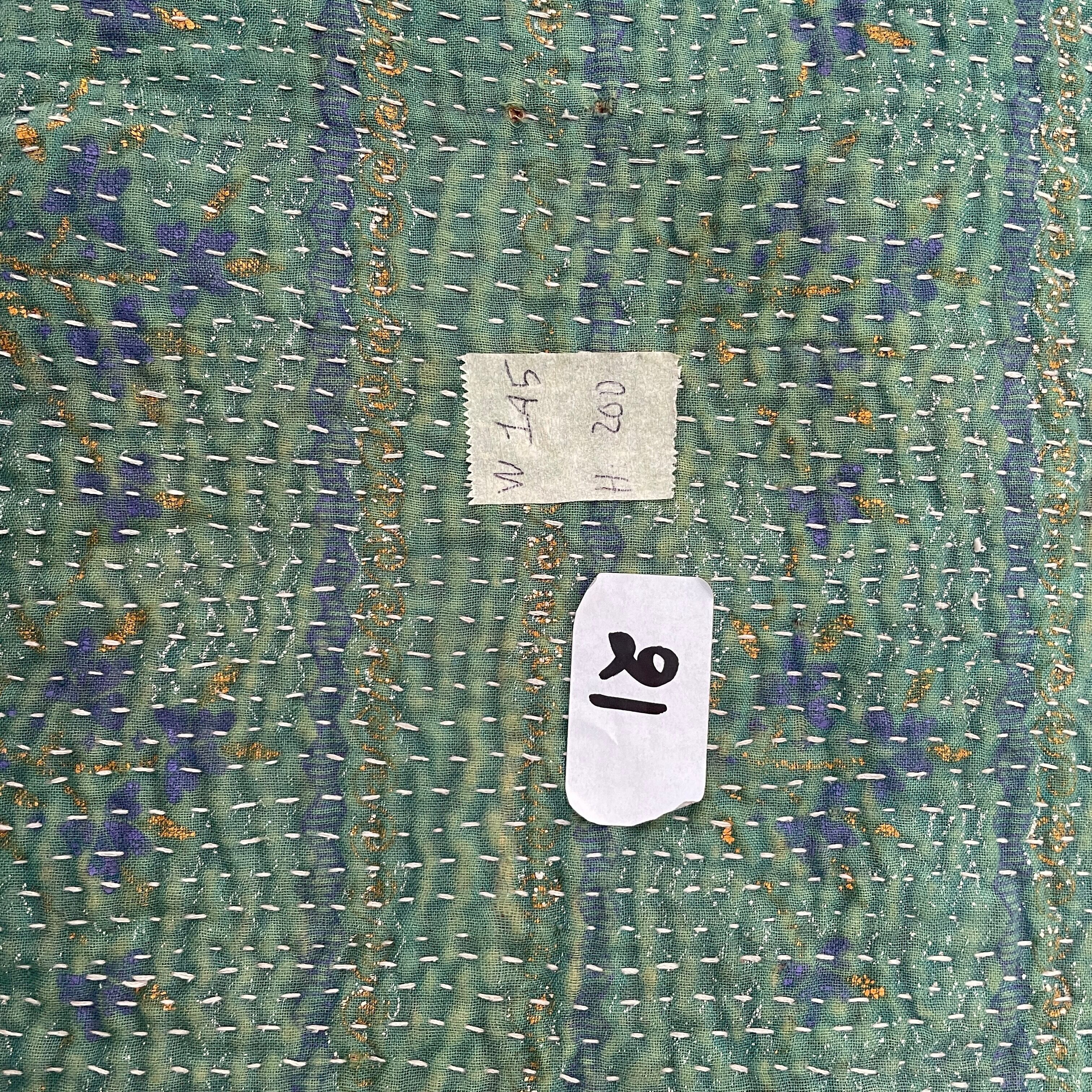 大判 138×200 インド ヴィンテージカンタキルト リバーシブル 大判 138