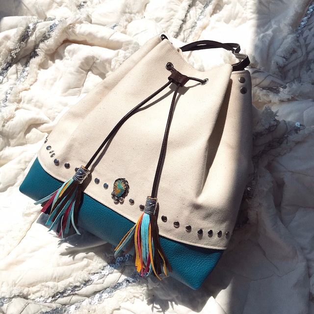 King's Manassa Turquoise × Daily Leather Bag