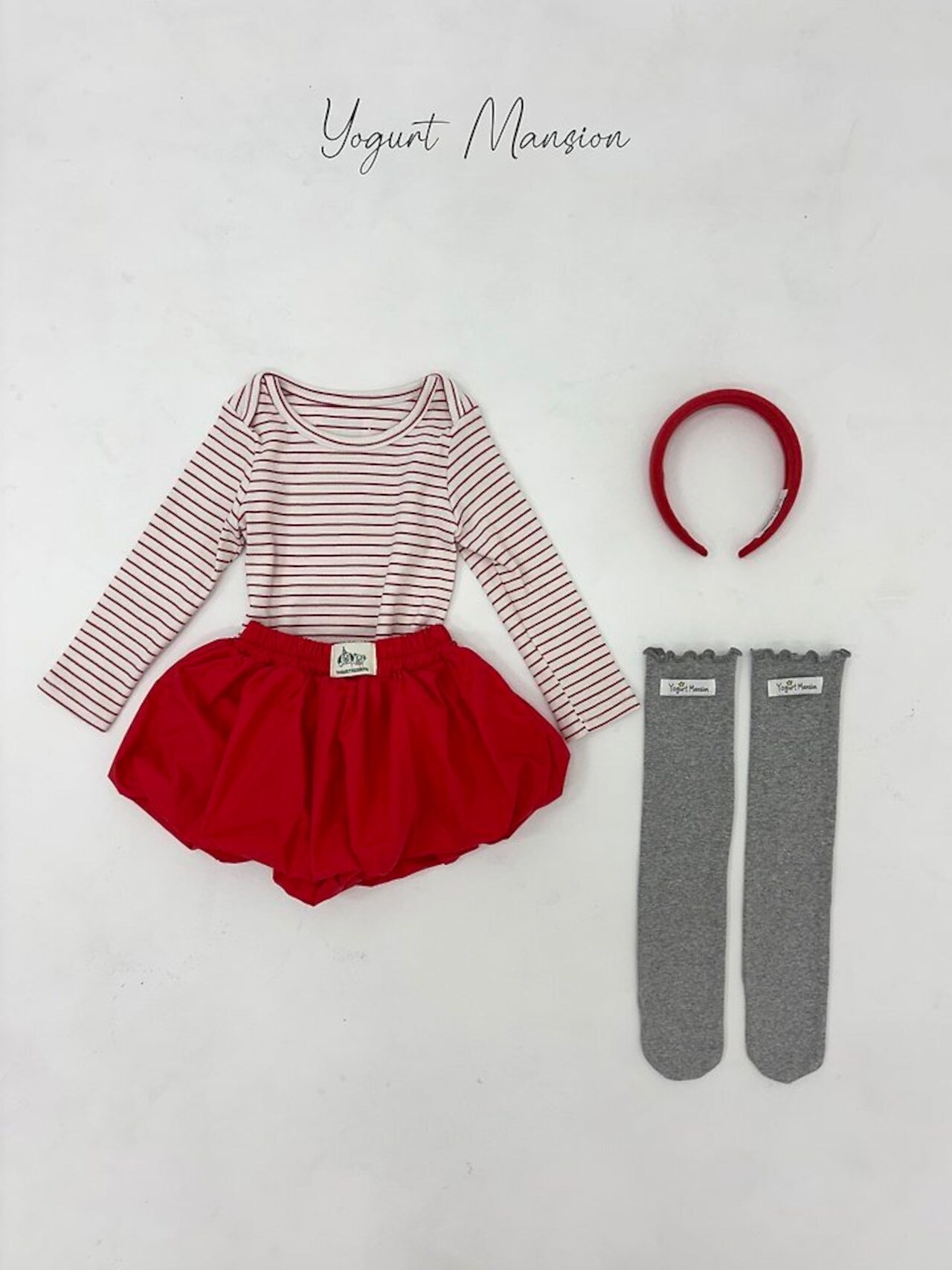 韓国子供服 / 26Autumn / 〖取寄〗Yogurt Mansion / ポンポンキュロット / キッズ服 *XS~JM*