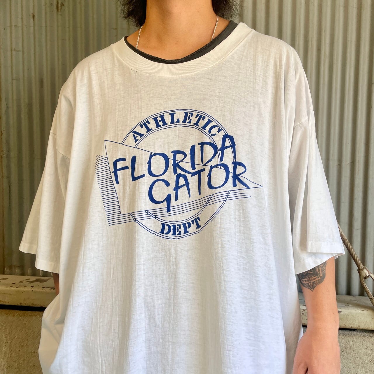 ビッグサイズ USA製 80~90年代 カレッジ チームロゴ プリント Tシャツ