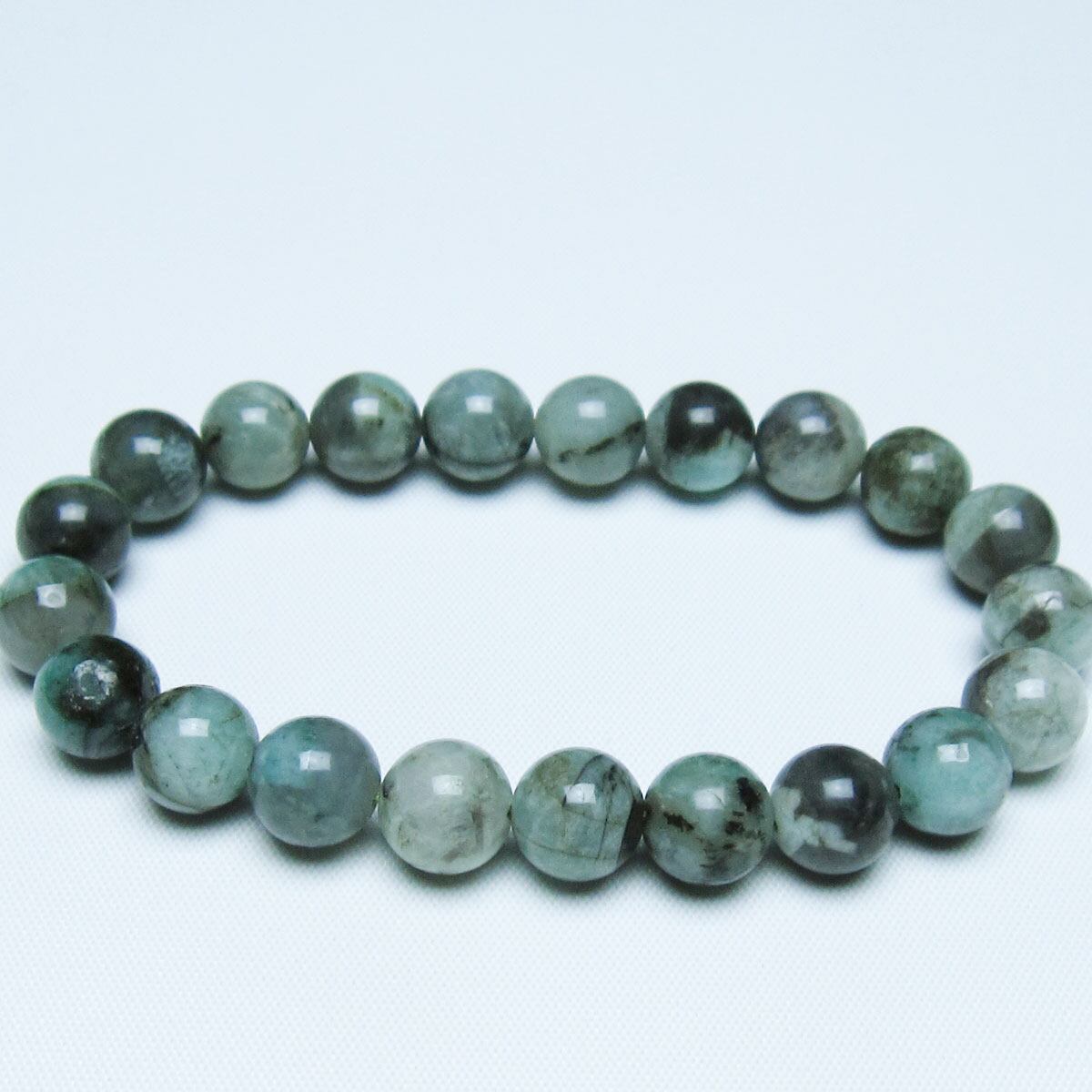 エメラルド ブレスレット 10mm 一点物 メール便可 [M便 1/10] 111-46032