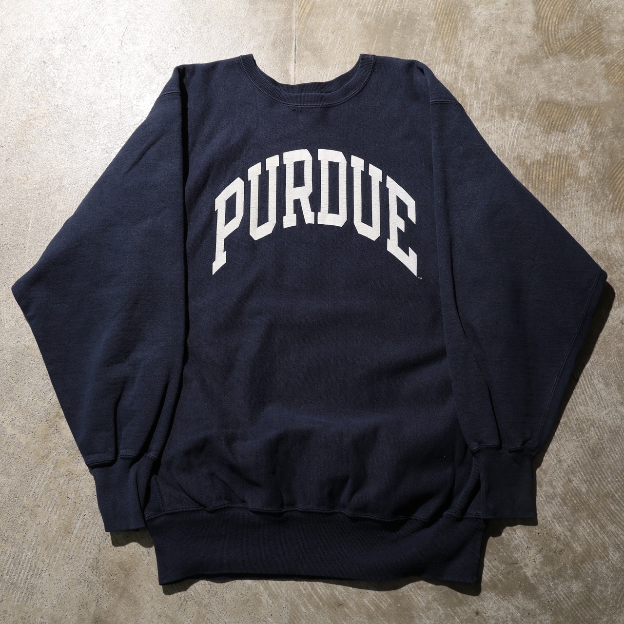 2XL 90s USA ネイビー PURDUE Reverse Weave Champion リバースウィーブ パデュー