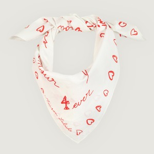 MAISON LABICHE　JE T'AIME BANDANNA　WHITE
