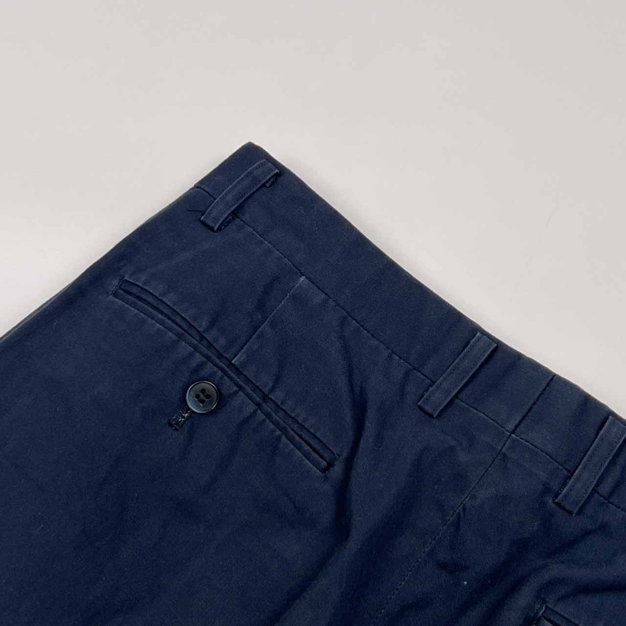 CHAPS RALPH LAUREN チャップス ラルフローレン ツータック 裾ダブル スラックスパンツ 79/ネイビー メンズ
