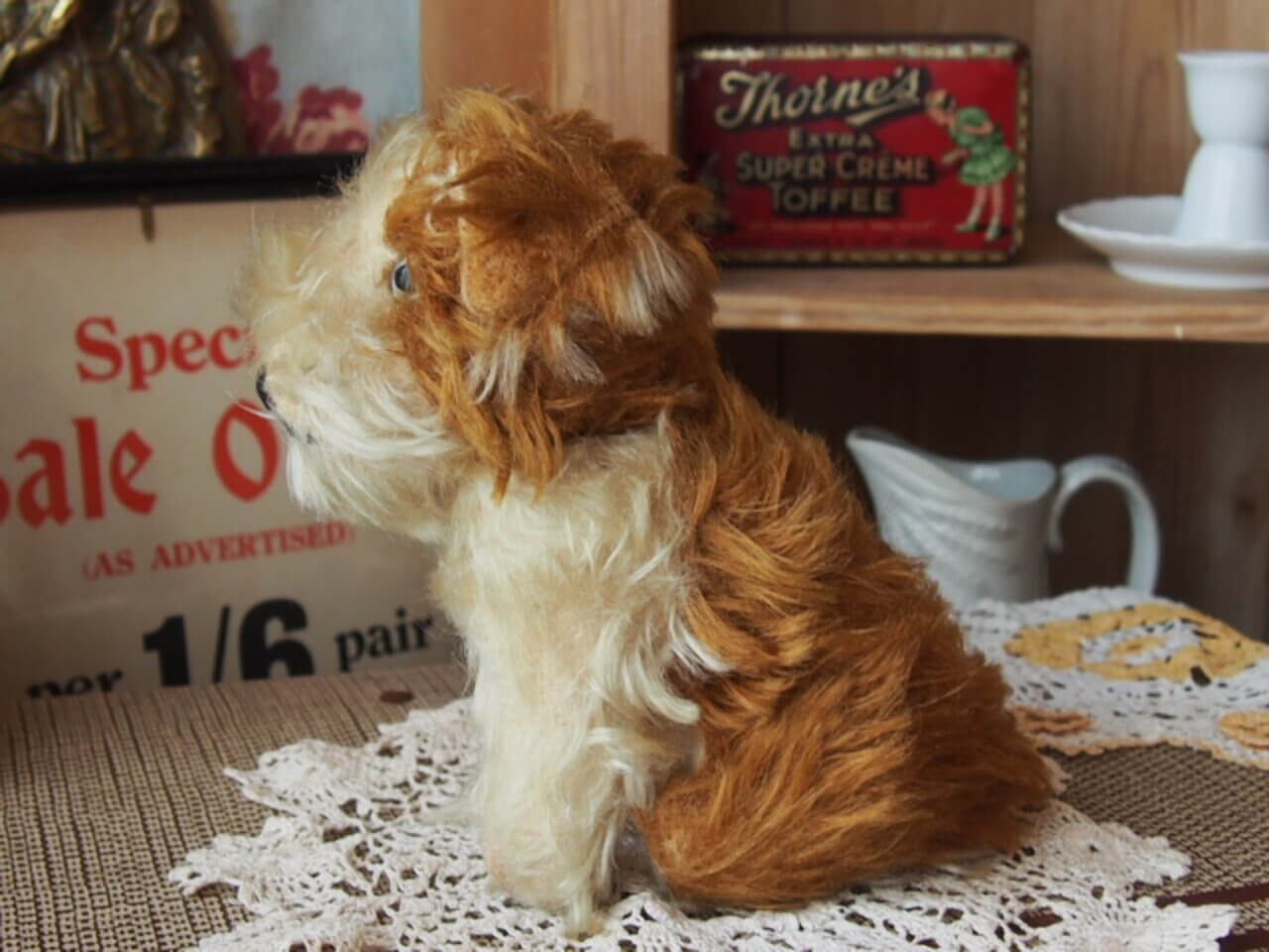 イギリス アンティーク　犬 ぬいぐるみ　テリア 首ジョイント　特大サイズ b5382e029eaa248ef2a697c3240951