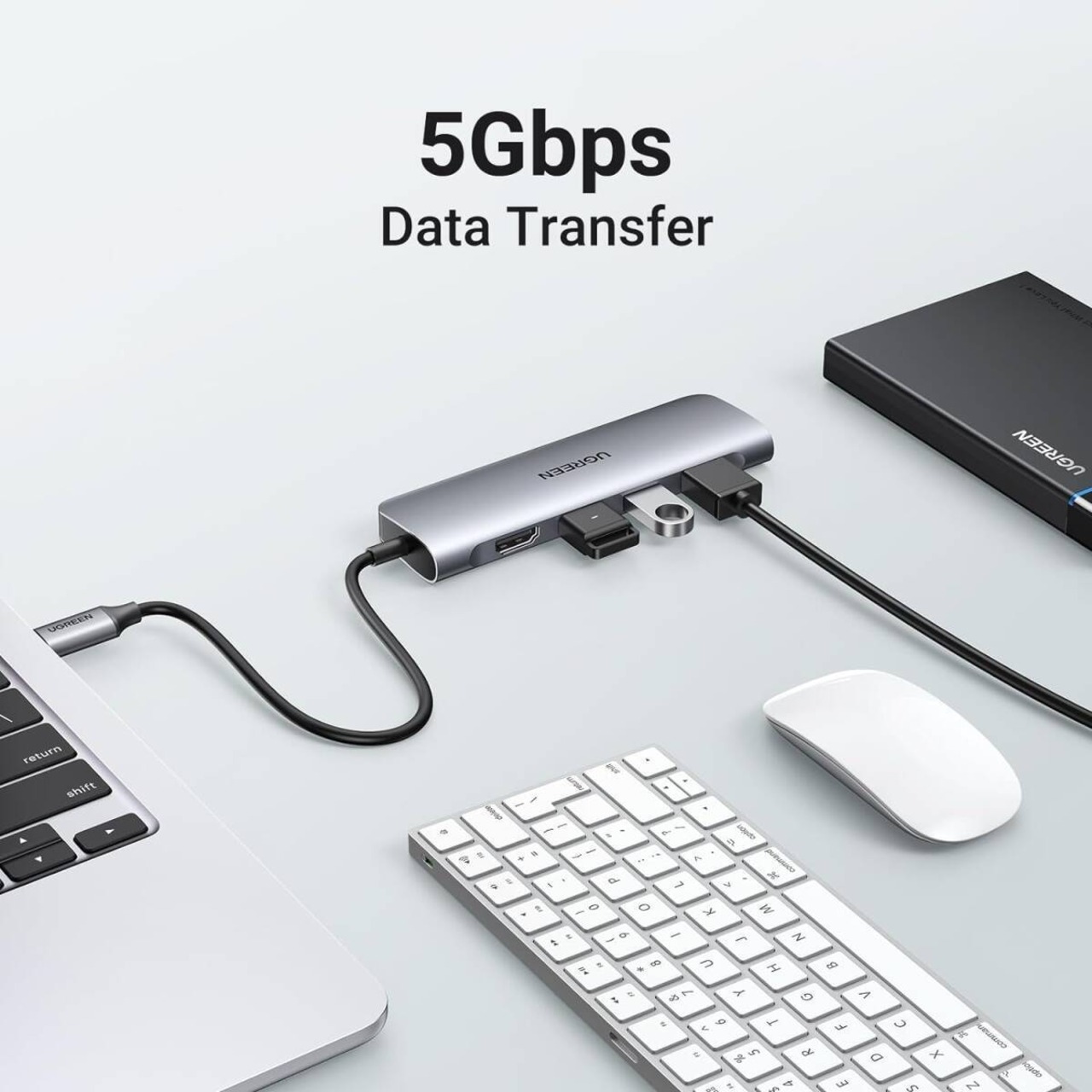 USB-Cハブ 6 in 1 USB C to HDMI 4K SD TFカードリーダー Type c マルチ変化だアダプター 3ポートUSB3.0 HUB Mac Galaxy