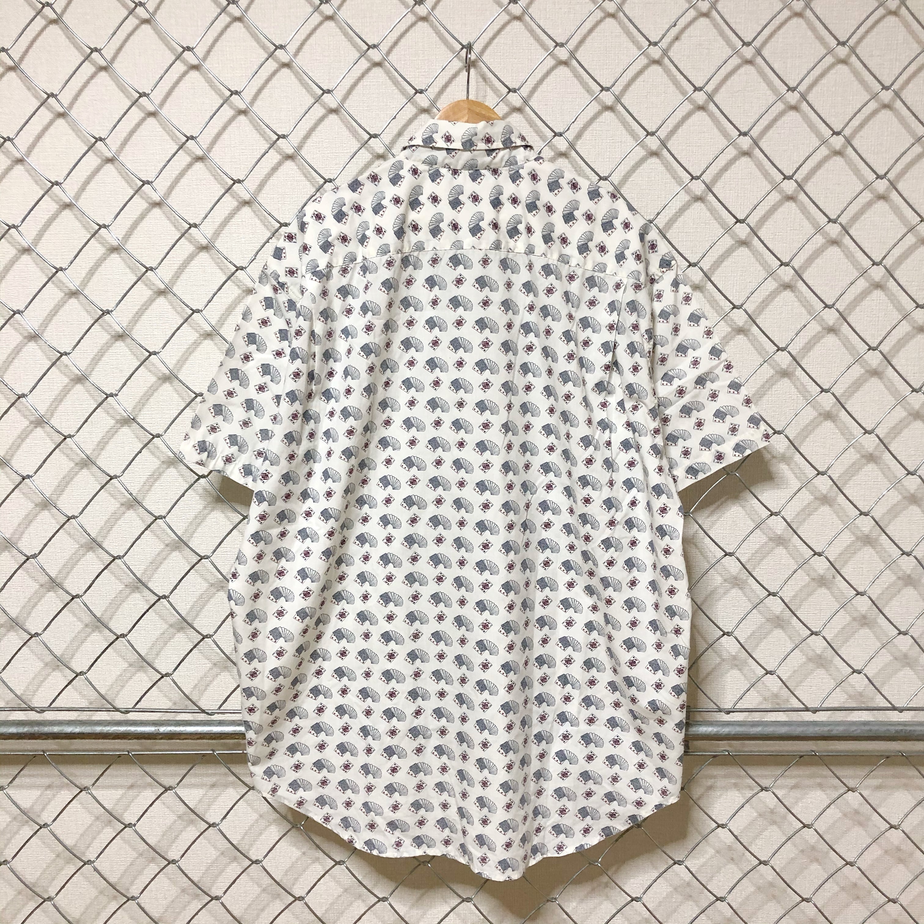 Stussy ステューシー 90's USA製 トランプ 総柄 半袖シャツ M | MasaHero