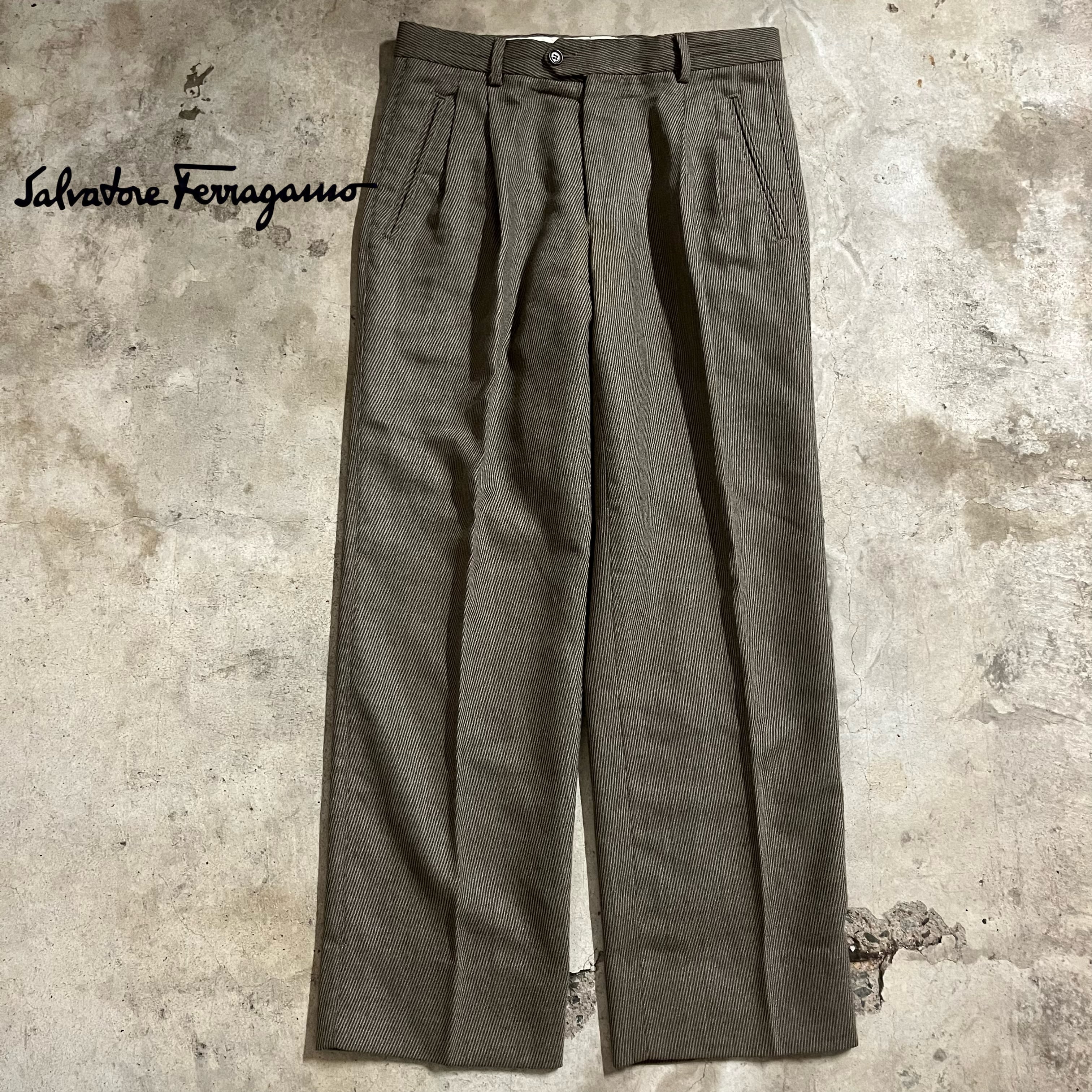 〖Salvatore Ferragamo〗2tuck wool slacks pants/サルヴァトーレ