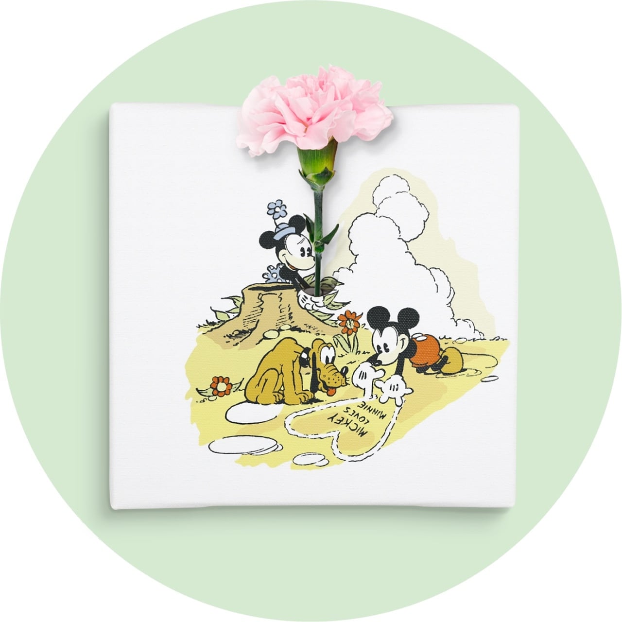 ディズニー アートパネル ミッキー ミニー 一輪挿し IKE-DSNY-2212-26