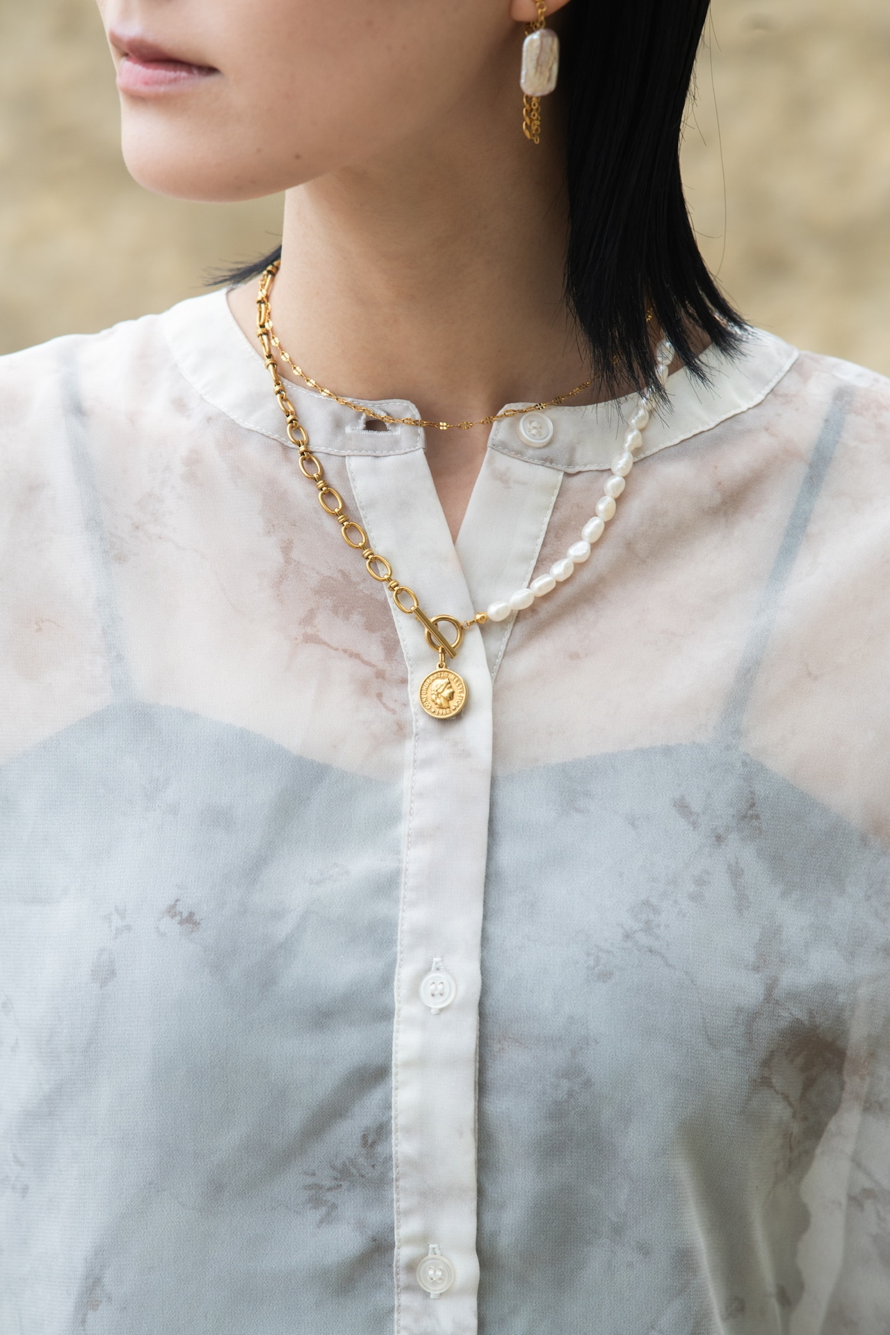 『艶やかな波』 wave necklace