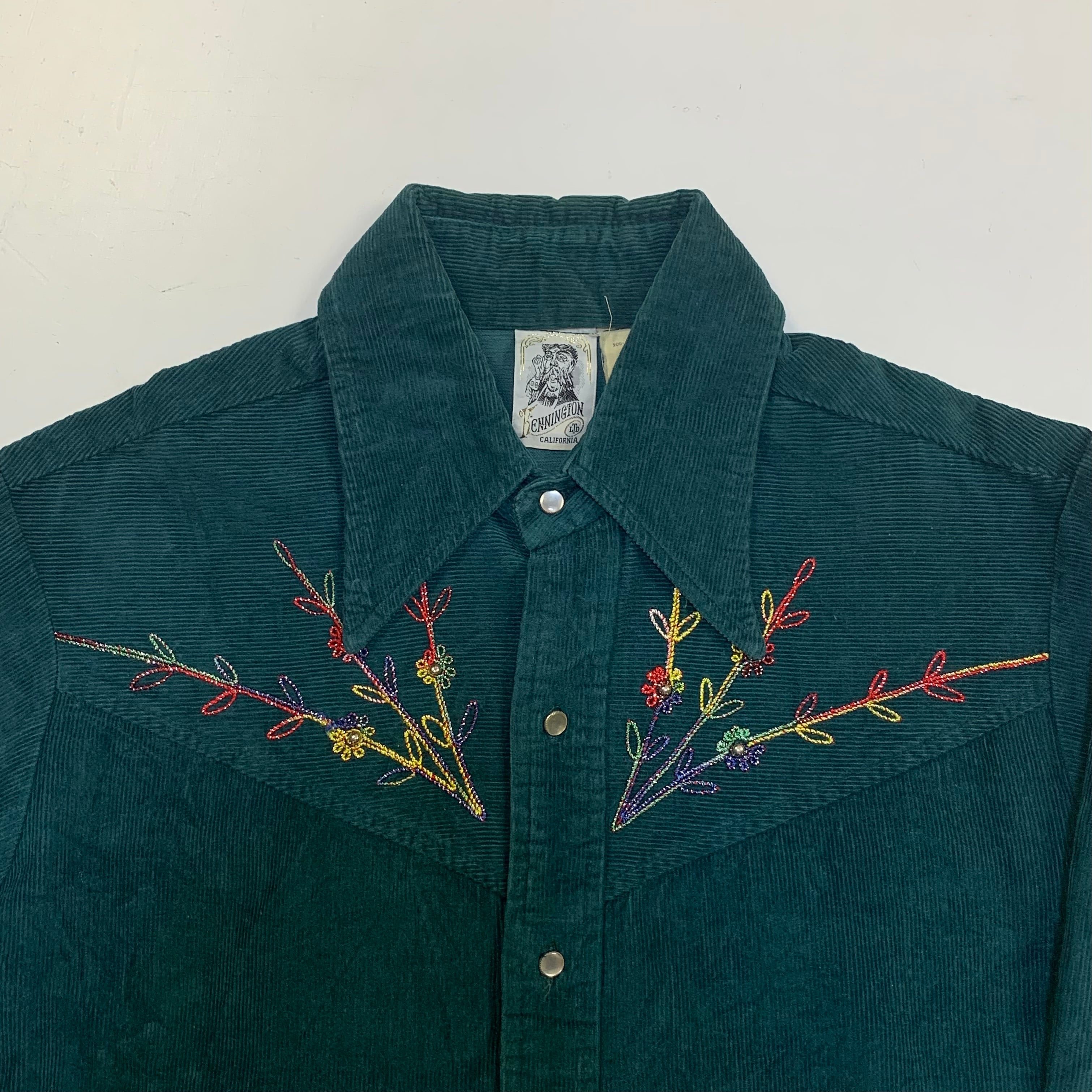 70s KENNINGTON ケニントン コーデュロイ ウエスタンシャツ ビンテージ