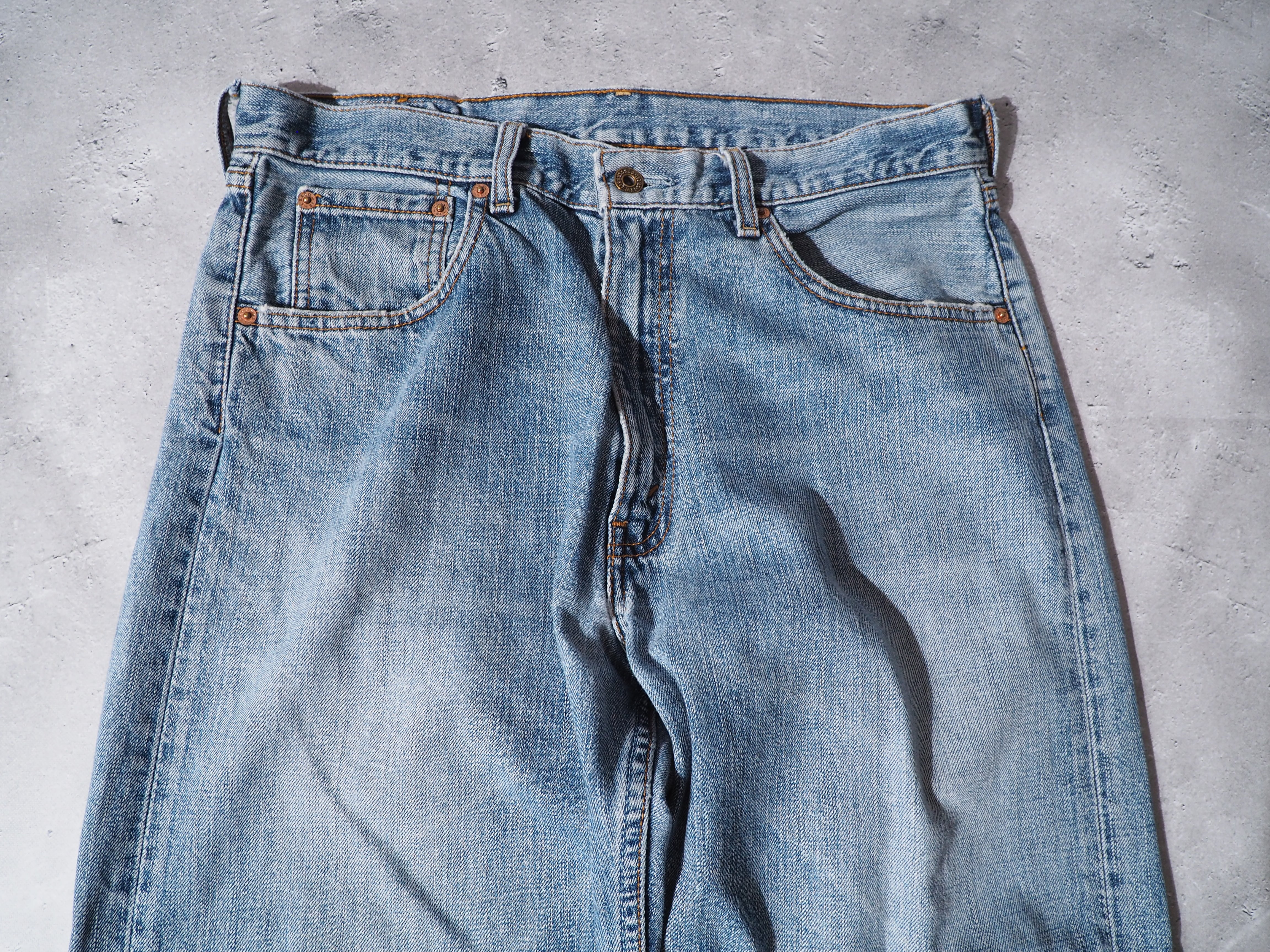 1980 - 90s Levi's 503 cut off straight wide denim pants