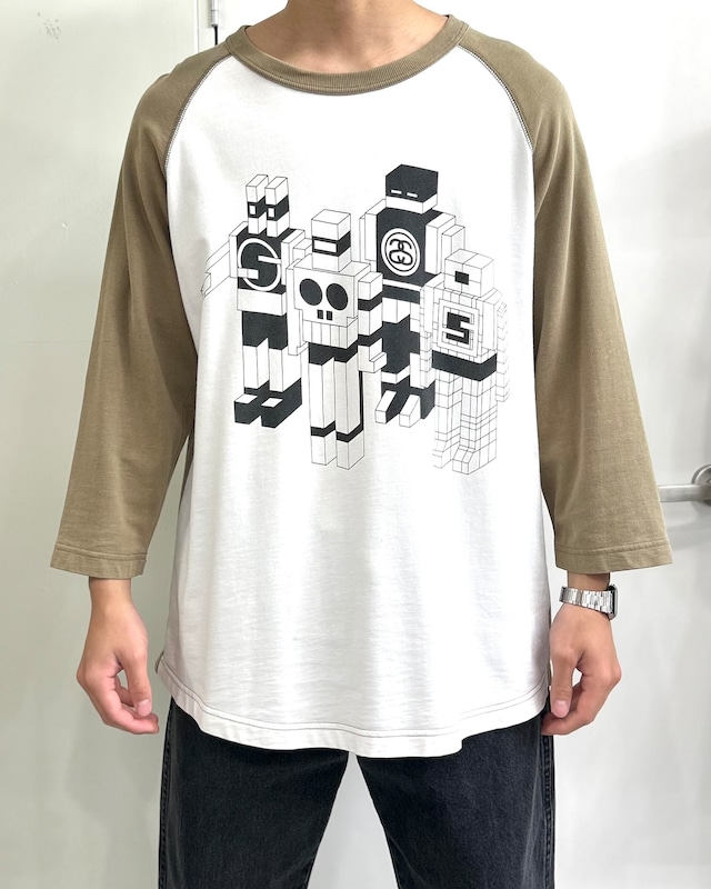00’s old stussy Raglan Sleeve Tee【Roots店】