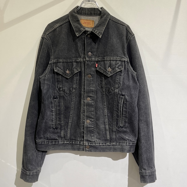 80s Levi's 71506 Black Denim Jacket 80年代 リーバイス 71506 ブラックデニム ジャケット 先染め 44L